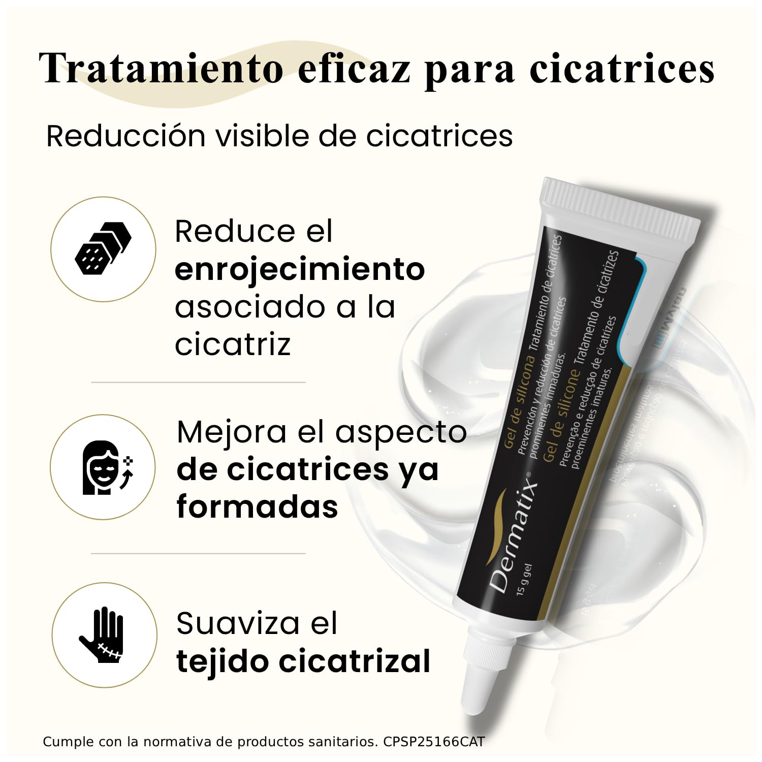 Dermatix Gel para Tratamiento de Cicatrices – Reduce, Previene y Suaviza el Aspecto de Cicatrices y Queloides, Quemaduras, Cesáreas y Cortes – 15g