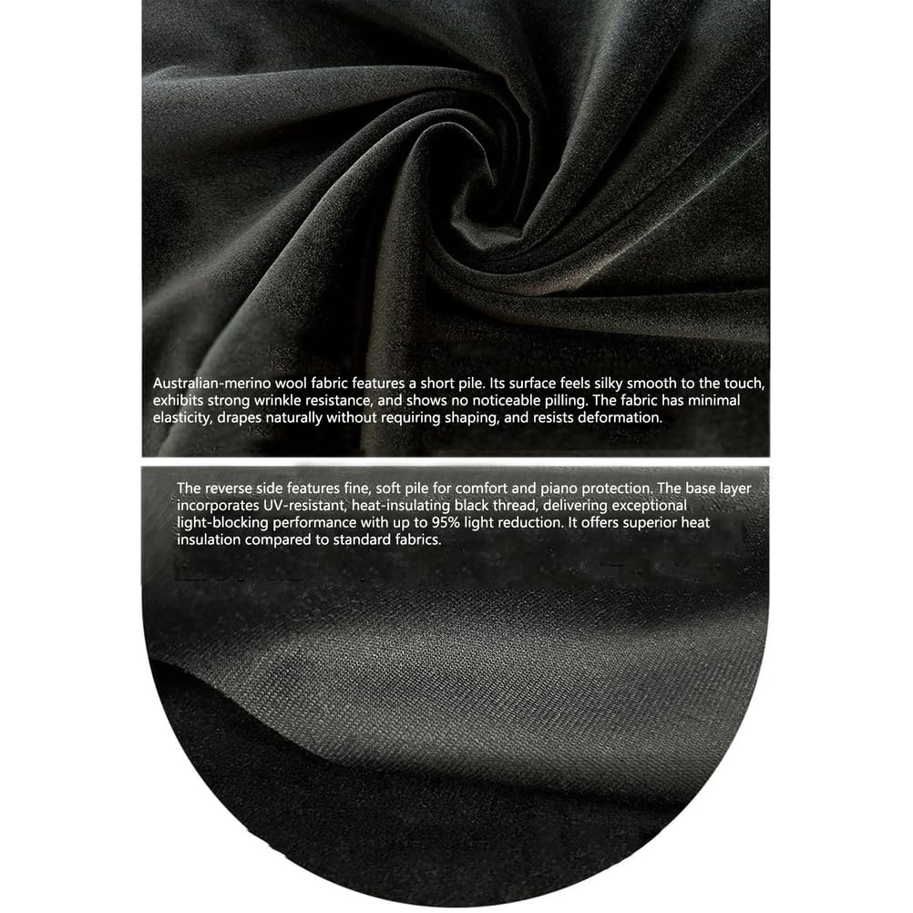 Personalizzata Di Lusso in Velluto Per Pianoforte A Coda, Copertina Protettiva Decorativa in Velluto Spesso A Prova Di Polvere Per Pianoforte A Coda, Indispensabile Per Il Pianoforte,B220,Custom