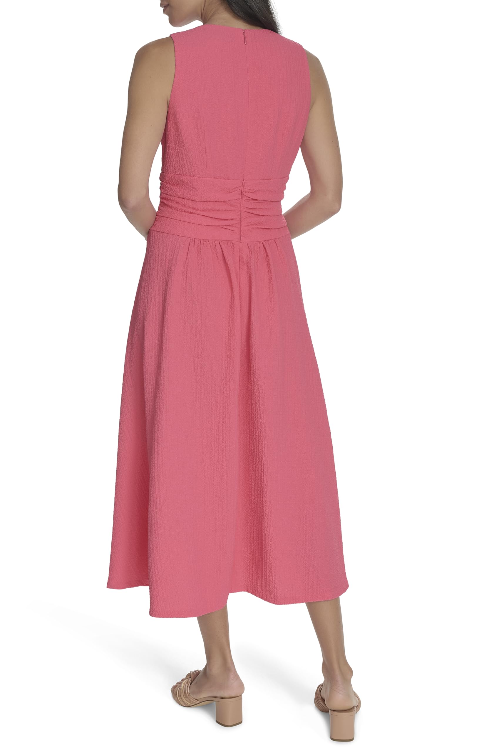 Calvin Klein Aline Sleeveless Casual Midi Dress Vestido Mujer
