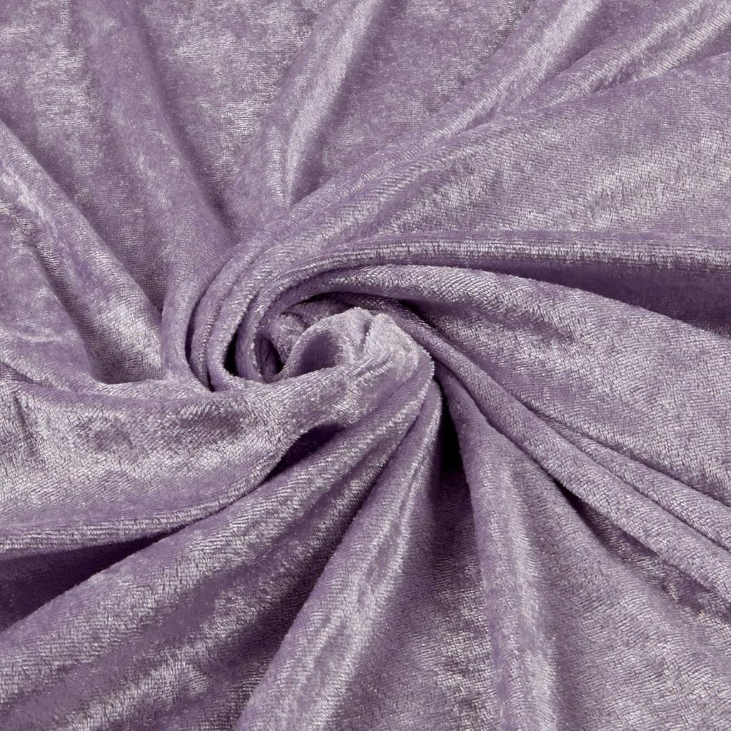 AK TRADING CO. 60" Wide - 100% Polyester Panne Velvet - Perfect for backdrops, Clothing, Home Furnishing and Many More. (Lavender, 5 Yards)
