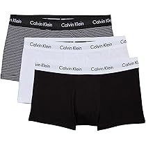 Calvin Klein Uomo Pantaloncini Boxer Vita Bassa Confezione da 3 Intimo, Multicolore (White, B&W Stripe, Black), L