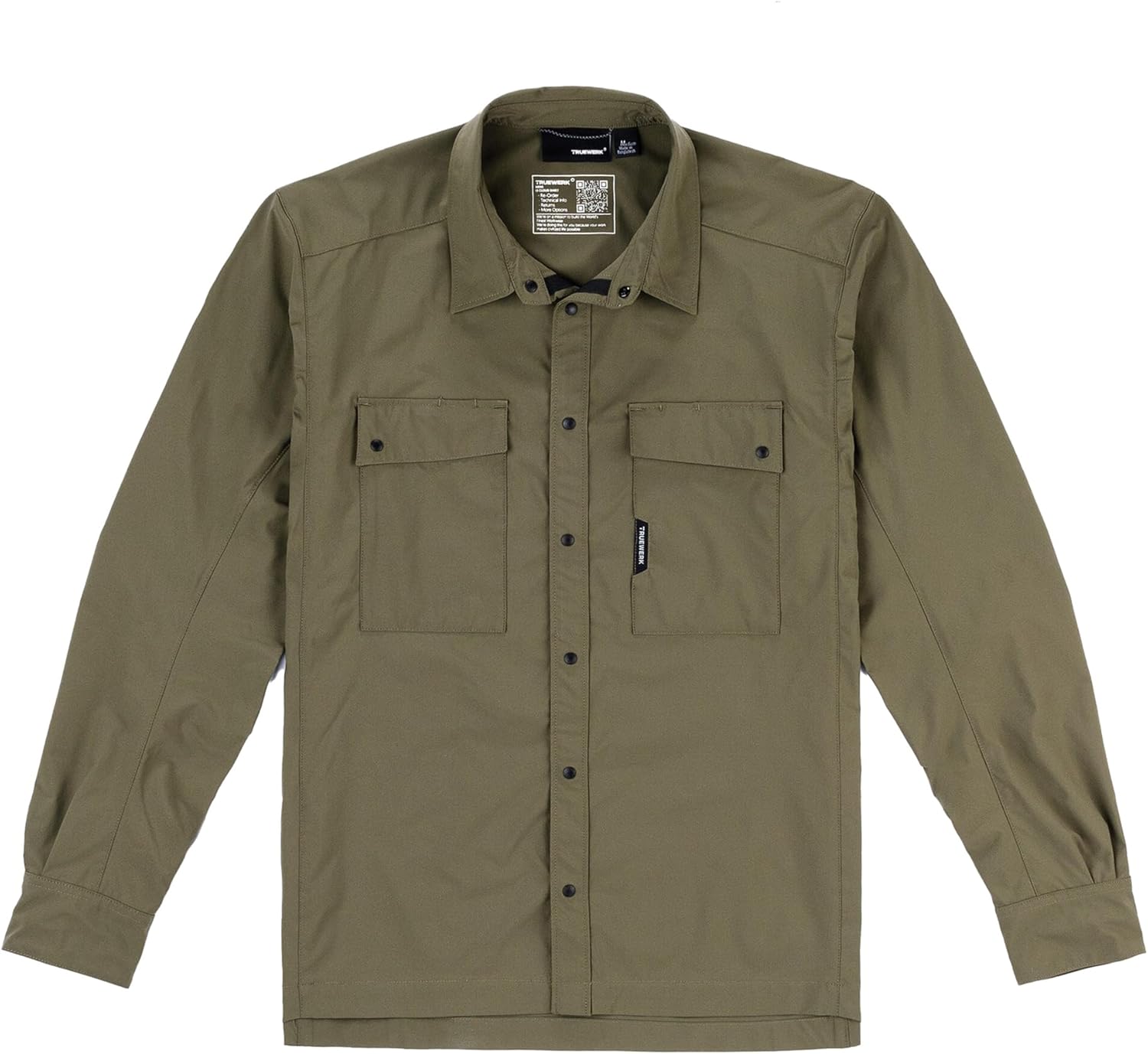 TRUEWERK Men's Long Sleeve Cloud Work Shirt - Button Down, Lightweight, Fast-Drying, Breathable, and SPF Shirts