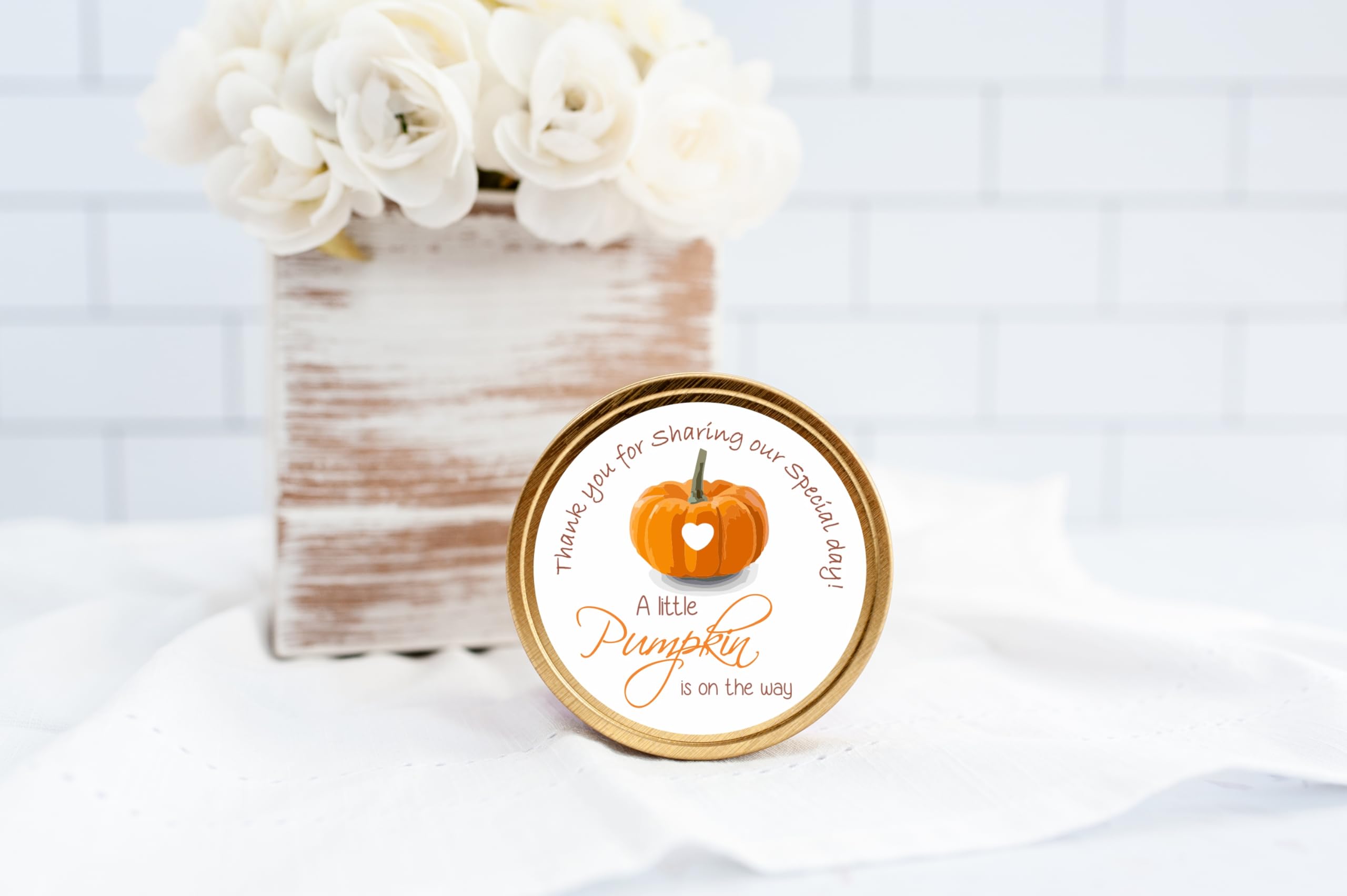 Amazon.com: Baby Shower Stickers - A Little Pumpkin is on The Way