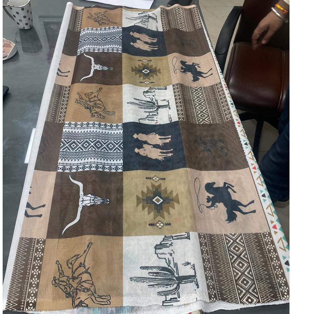 HILASON Horse Fly Sheet UV Protect Breathable Mesh Bug Mosquito Spring | Summer Horse Fly Rug Western Cowboy Ranch Print 66"