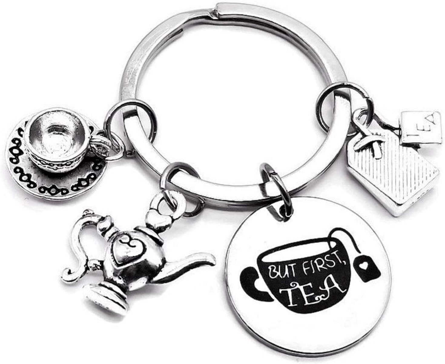 Tea Keychain Tea Lover Gift Teapot Keyring Tea Bag Charm Tea Cup Charm