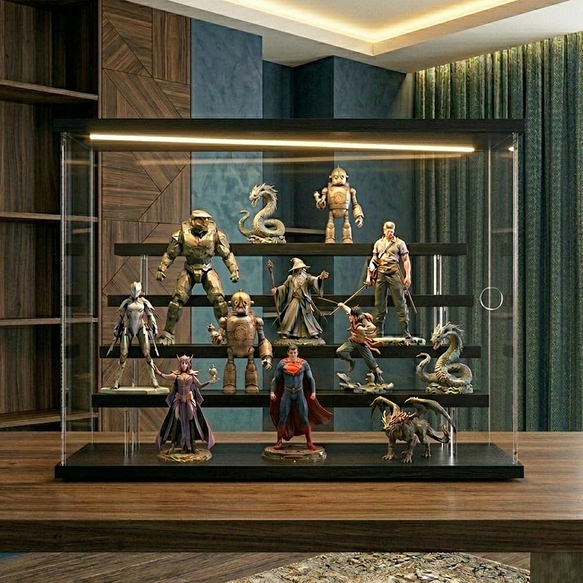 アクリルプラモ・フィギュアボックス Amazon.co.jp: 【WNJAPAN】5段 コレクションケース アクリル 幅32cm