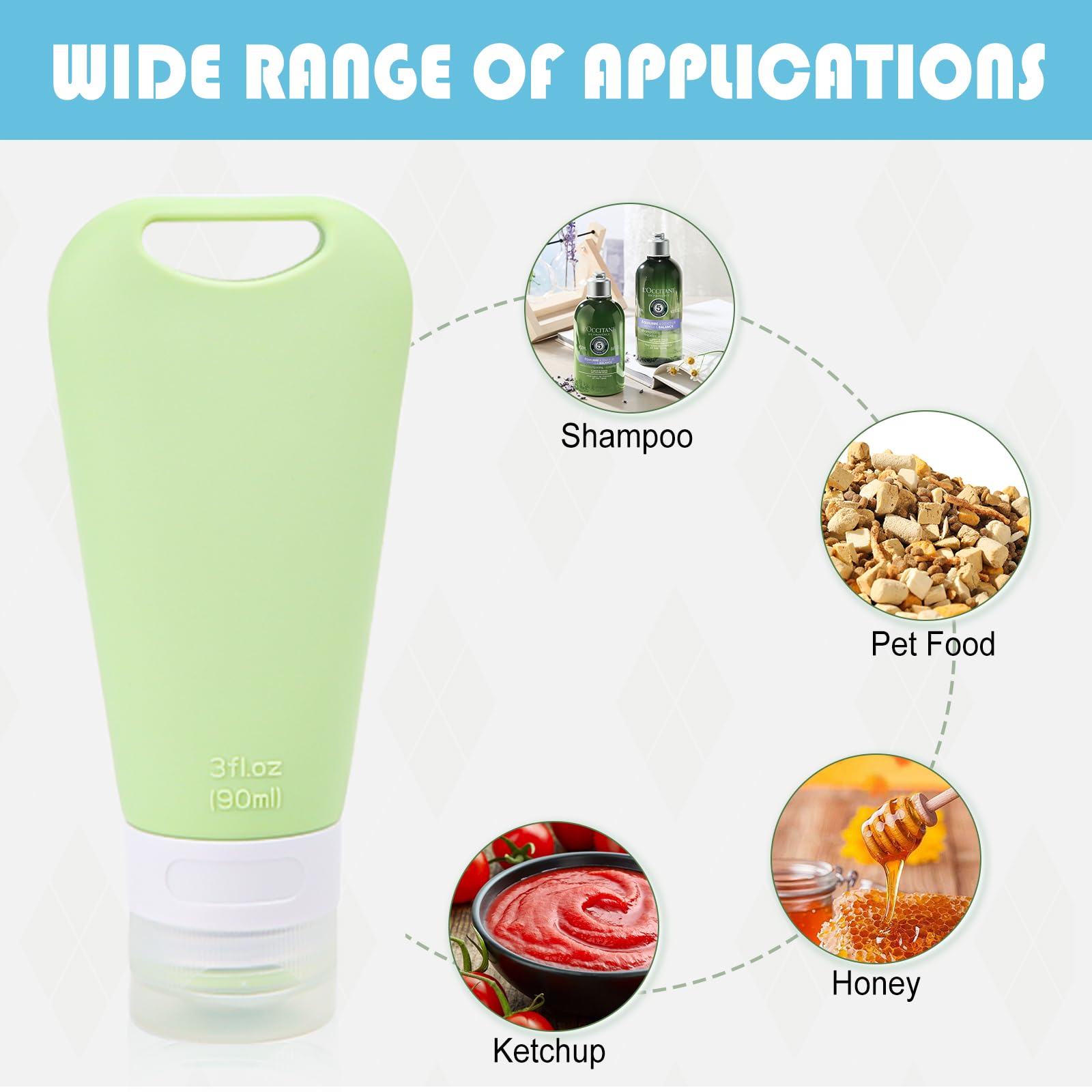 AKONE 4 tubos de alimentación para rellenar perros con cepillo de tubo de ensayo Karabine
