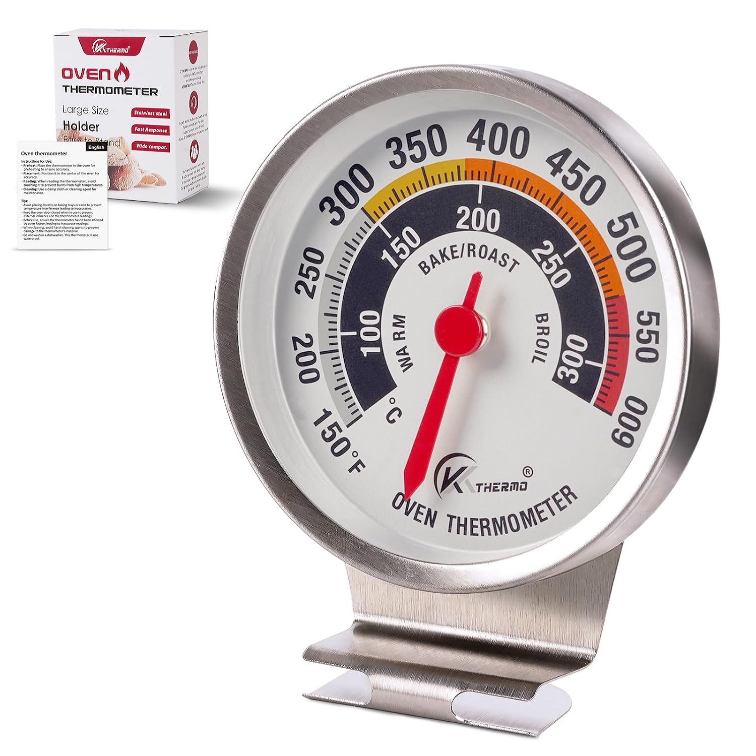 Oven Thermometer 360° Rotating Dial Extra Large Digits 150-6