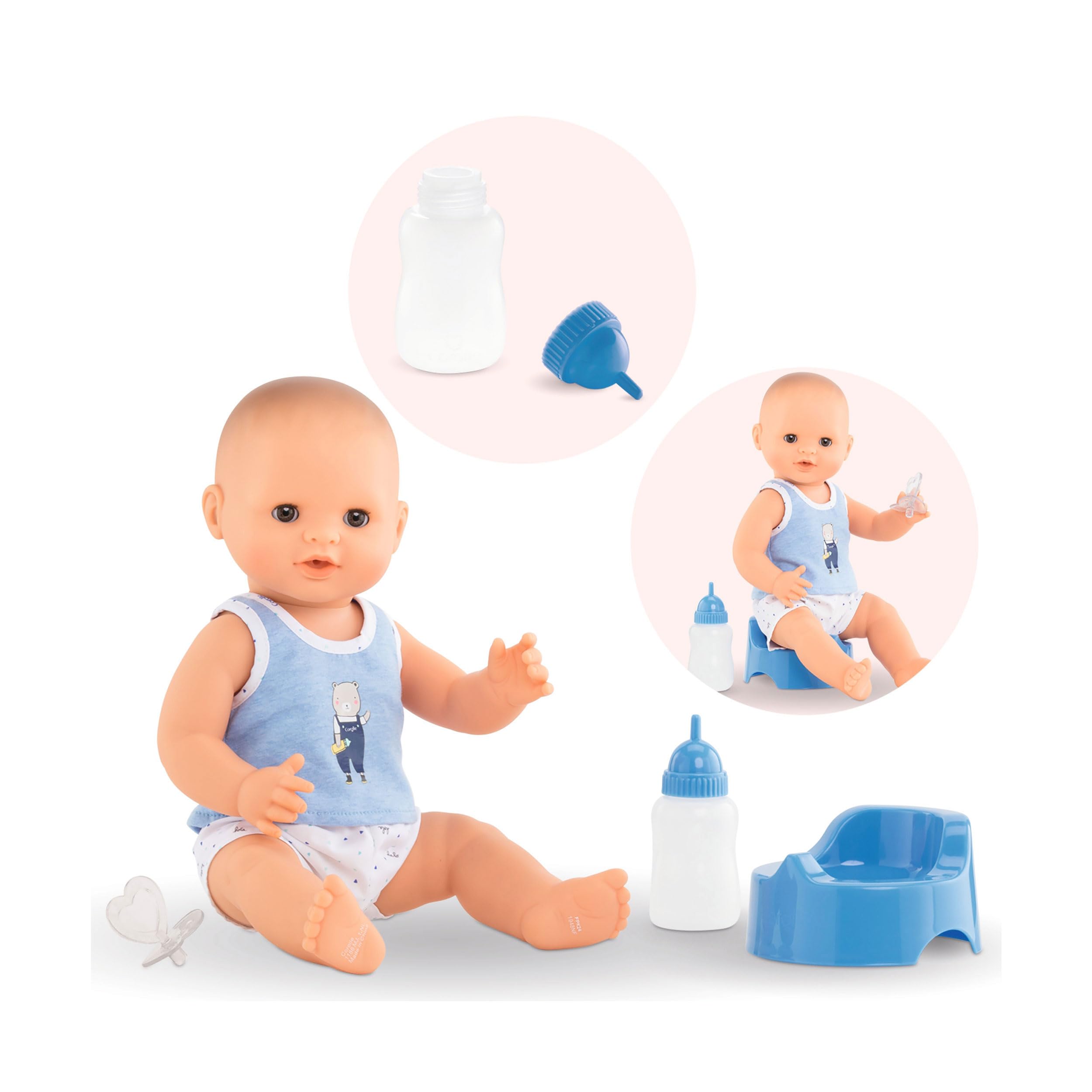 Amazon.com: Corolle Drink and Wet Bath Baby Paul - 14” Boy Baby