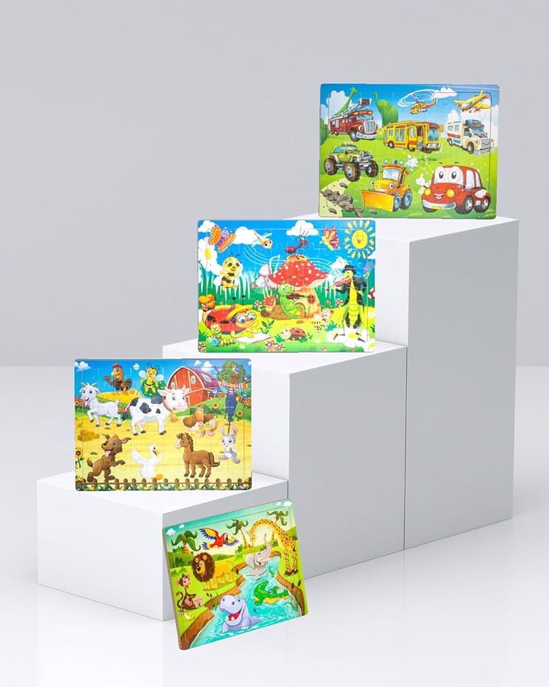 PC 4 Childrenページ Amazon.com: Puzzles for Kids Ages 4-8 – 2 x 60 Pieces