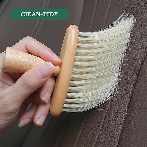 Miniatura 6 de Cepillo de alta densidad ultra suave para detalles, kit de herramientas de limpieza interior automotriz, cepillo de detalles de automóvil, cepillo