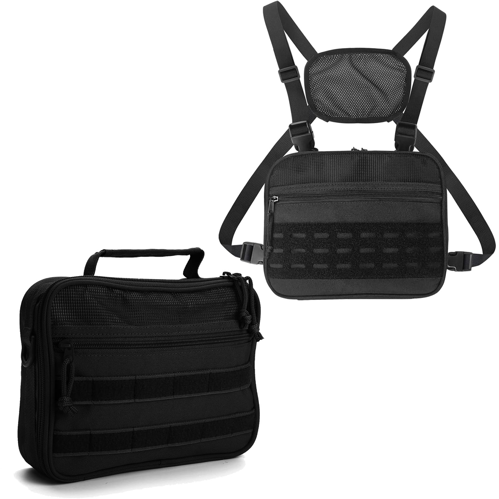 SUNRISING Mens Toiletry Travel Bag and Tactical Chest Rig Bag