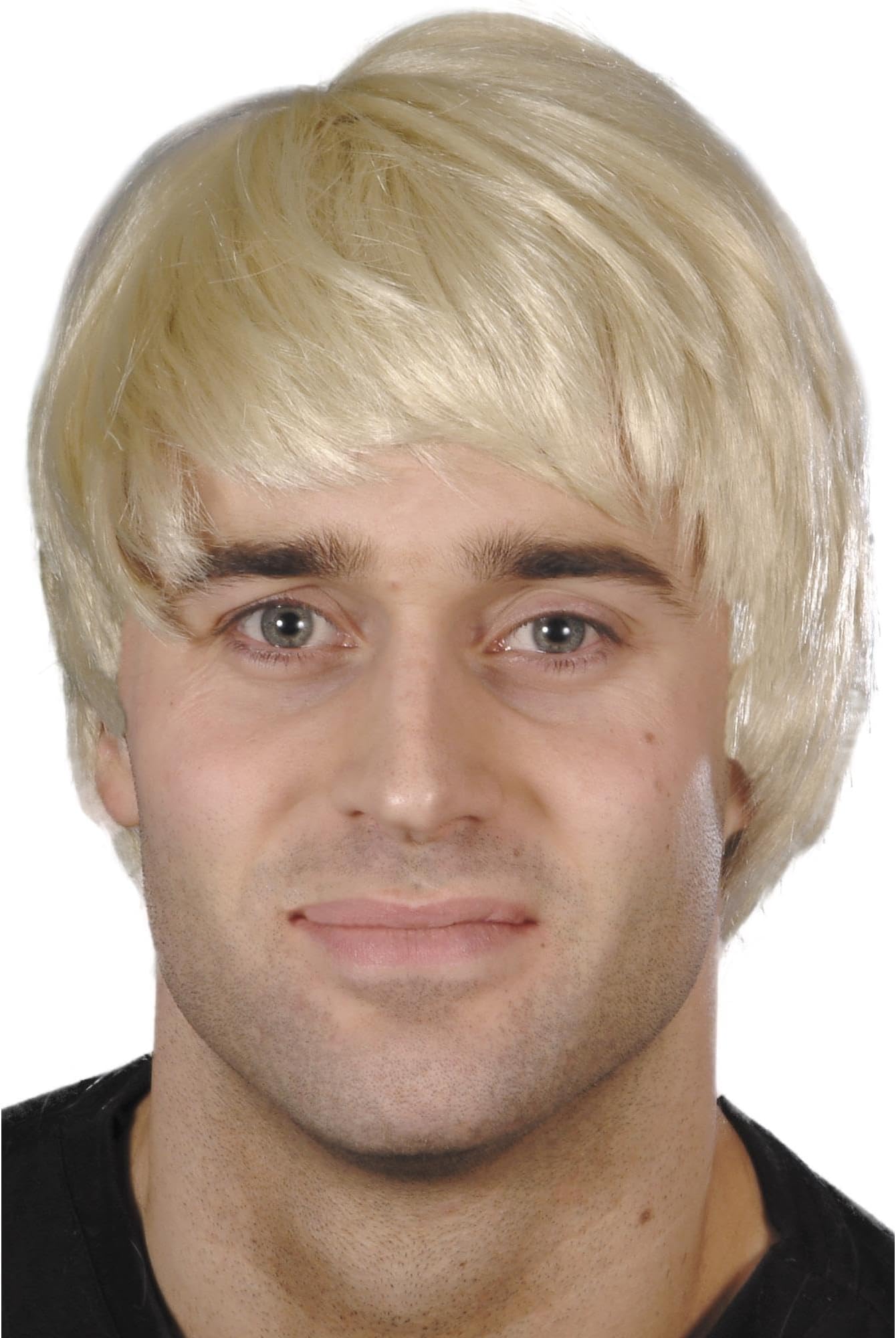 Smiffys Guy Wig, Blonde Short, Icons & Idols Fancy Dress, Adult Dress Up Wigs Halloween