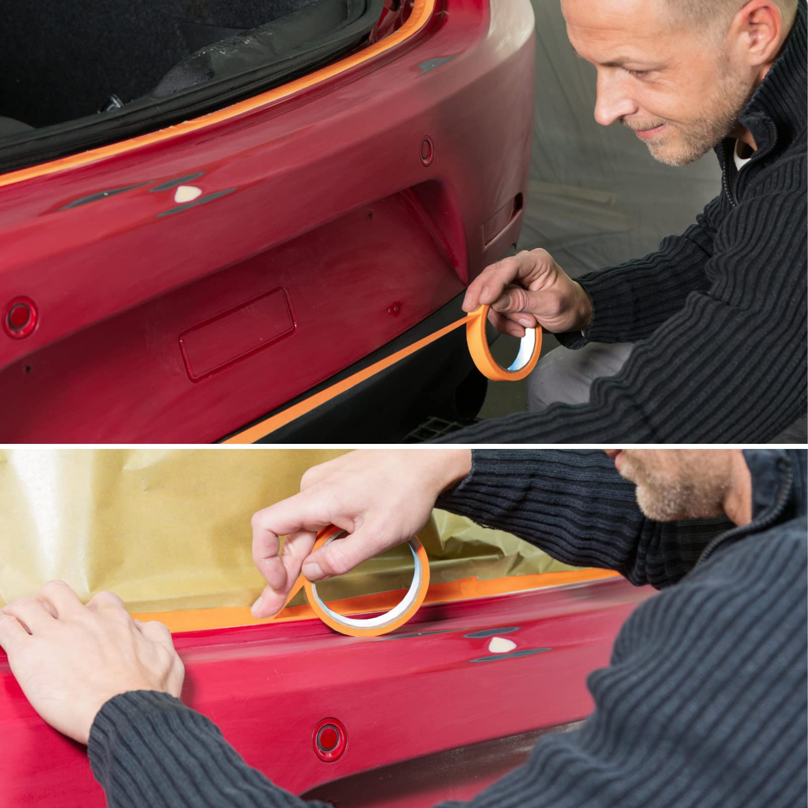 Magnet-Kauf [20 Rollen] KrokTape Malerkrepp 38mm x 50m Malerband Gold Kreppband - Goldband Maler Klebeband Für Scharfe Kanten - Abdeckband für Malerarbeiten und Auto Lackierung