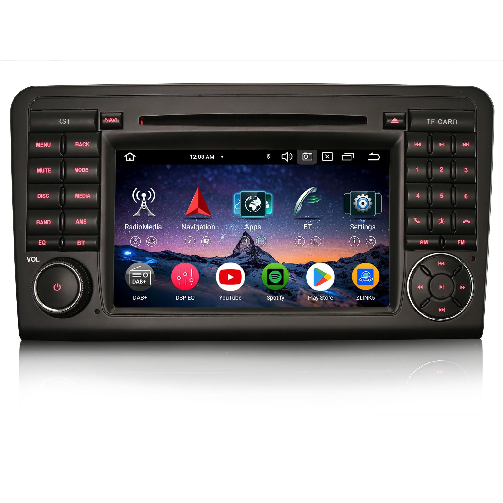 Erisin Android 16 Autoradio GPS Navigation für Mercedes ML-Klasse W164 GL-Klasse X164, 7 Zoll Touchscreen, Kabelloses CarPlay & Android Auto, 8-Kern 4GB+64GB, Bluetooth WiFi 4G CD DVD DSP DAB+ CANBUS