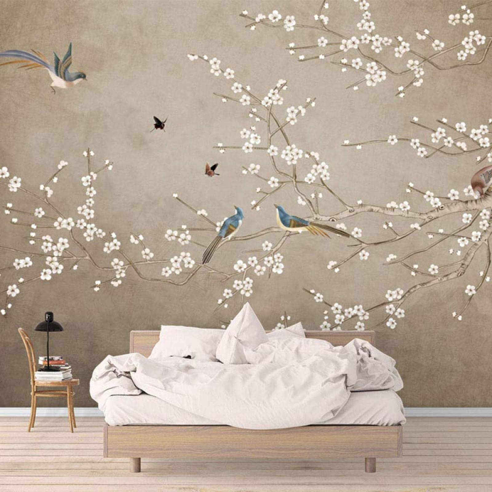 Carta Da Parati 3D Fiori E Uccelli Cinesi D'Epoca Carta Da Parati Camera Letto Moderna Fotomurali 3D Gigante Murale Decorazione