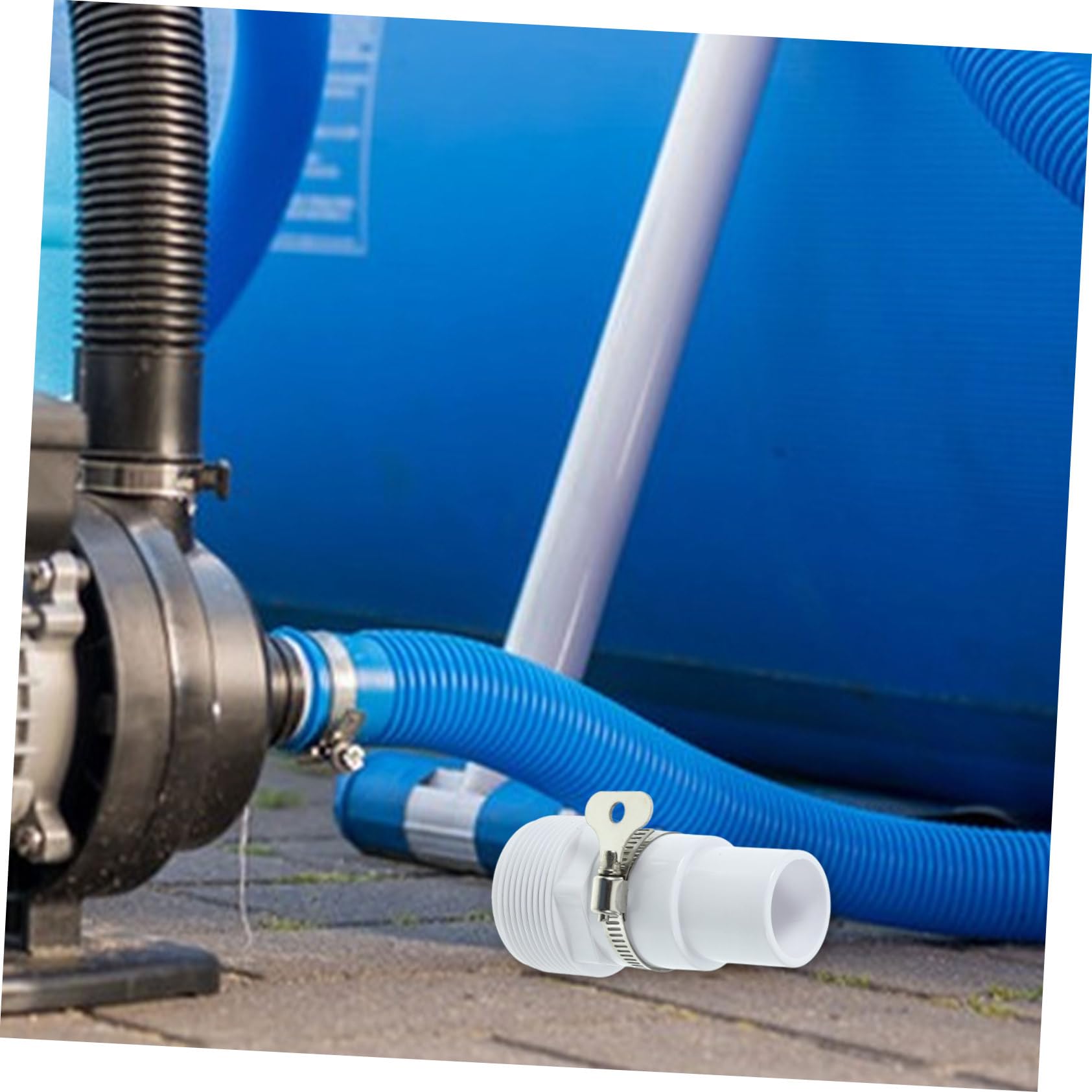 Yardwe 5 Juegos Adaptador de Manguera de Piscina Filtro de Piscina Accesorios para Piscina Adaptador Universal adaptadores de para Piscinas Piezas de Piscina Acero Inoxidable