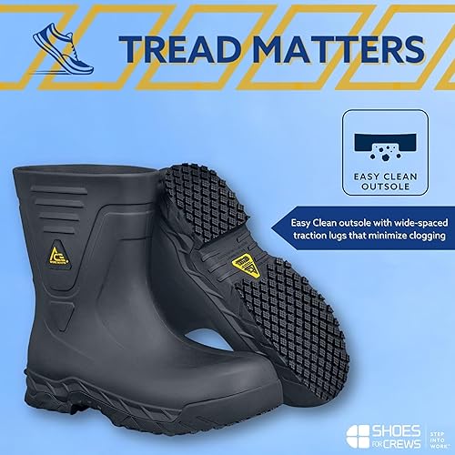 Miniatura 4 de ACE Unisex Slip-Resistant Work Boots - Water-Resistant, Non-Slip Industrial Safety Boots for Men & Women with Soft Toe or Composite Toe - Bullfrog