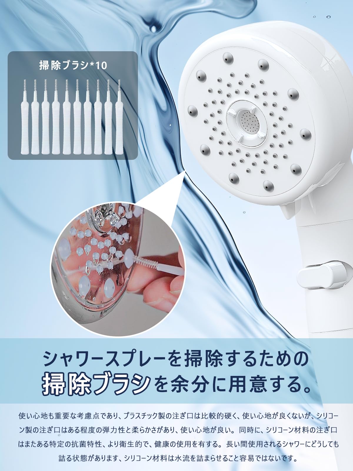 Amazon.co.jp: Sugeko シャワーヘッド マイクロナノバブル 5段階モード