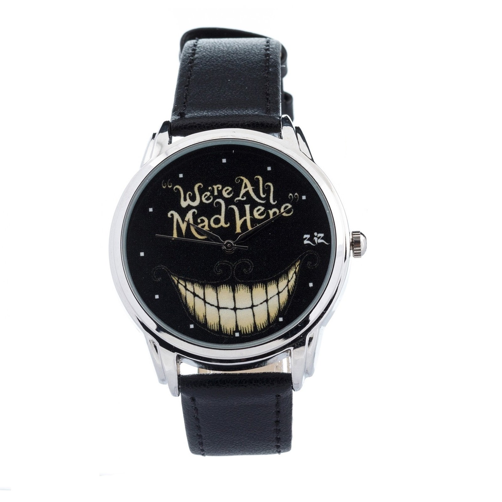Watch Street Style - Black Leather Strap - Mad Smile