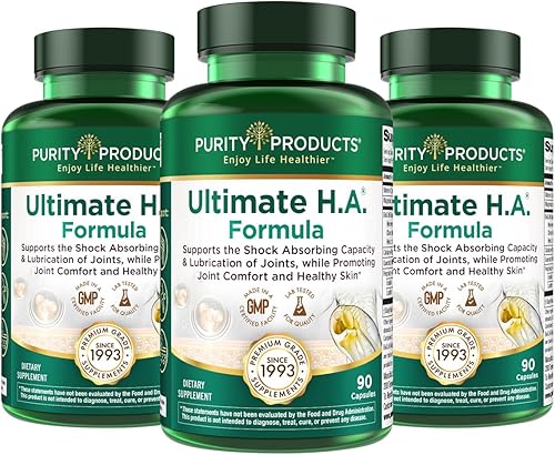 Purity Products Ultimate H.A. Formula  Colágeno BioCell clínicamente estudiado  Soporte dinámico de ácido hialurónico para las articulaciones y la