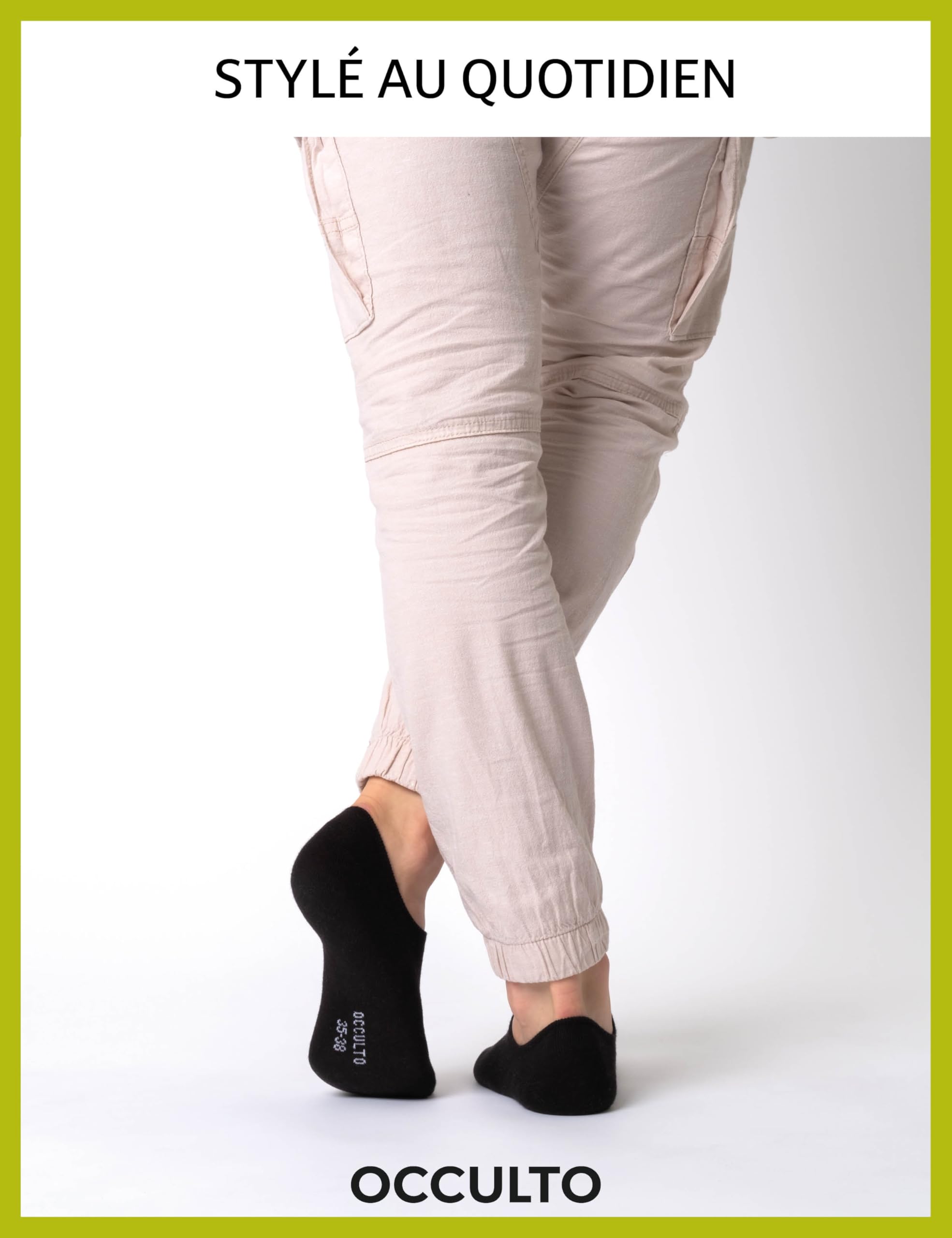 Occulto Chaussettes invisibles bambou Femme & Homme lot de 10 (modèle: Solana)