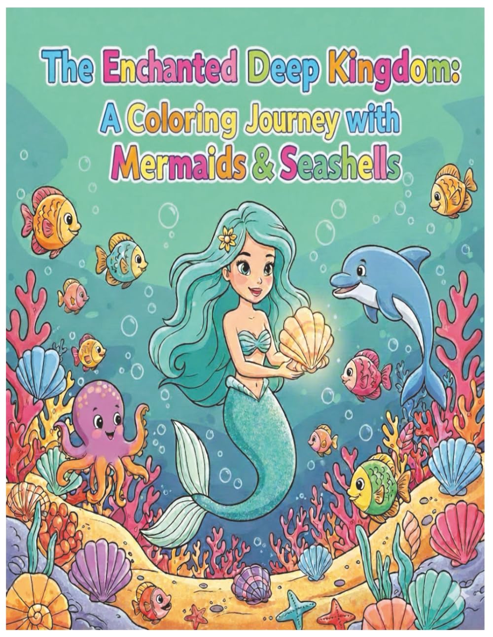 The Enchanted Deep Kingdom: A Coloring Journey with Mermaids & Seashells.: Your Portal to Undersea Wonder & Creativity