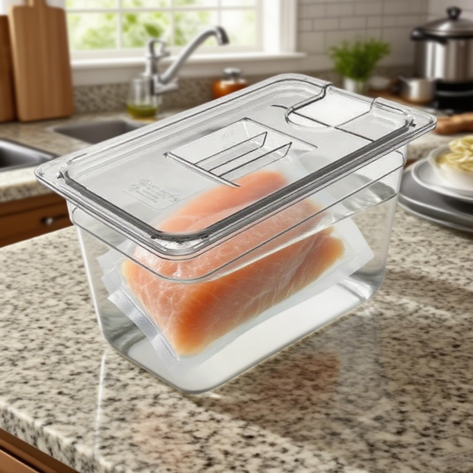 Duży Pojemnik do Sous Vide Pojemnik Do Wolnego Gotowania W Niskiej