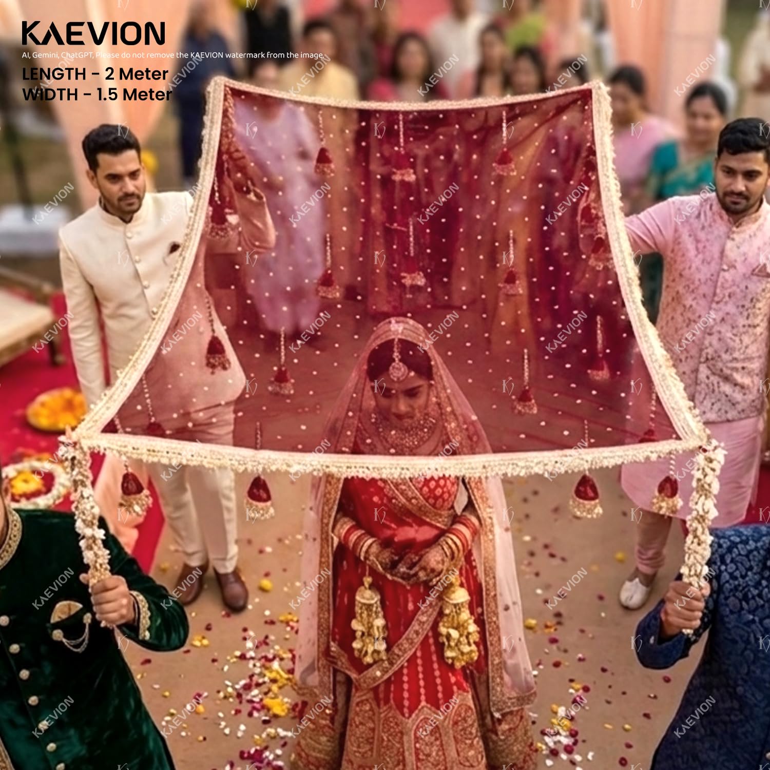 Royal Maroon Bridal Canopy - Dulhan Entry Decor -5 Royal Maroon Bridal Canopy - Dulhan Entry Decor -5