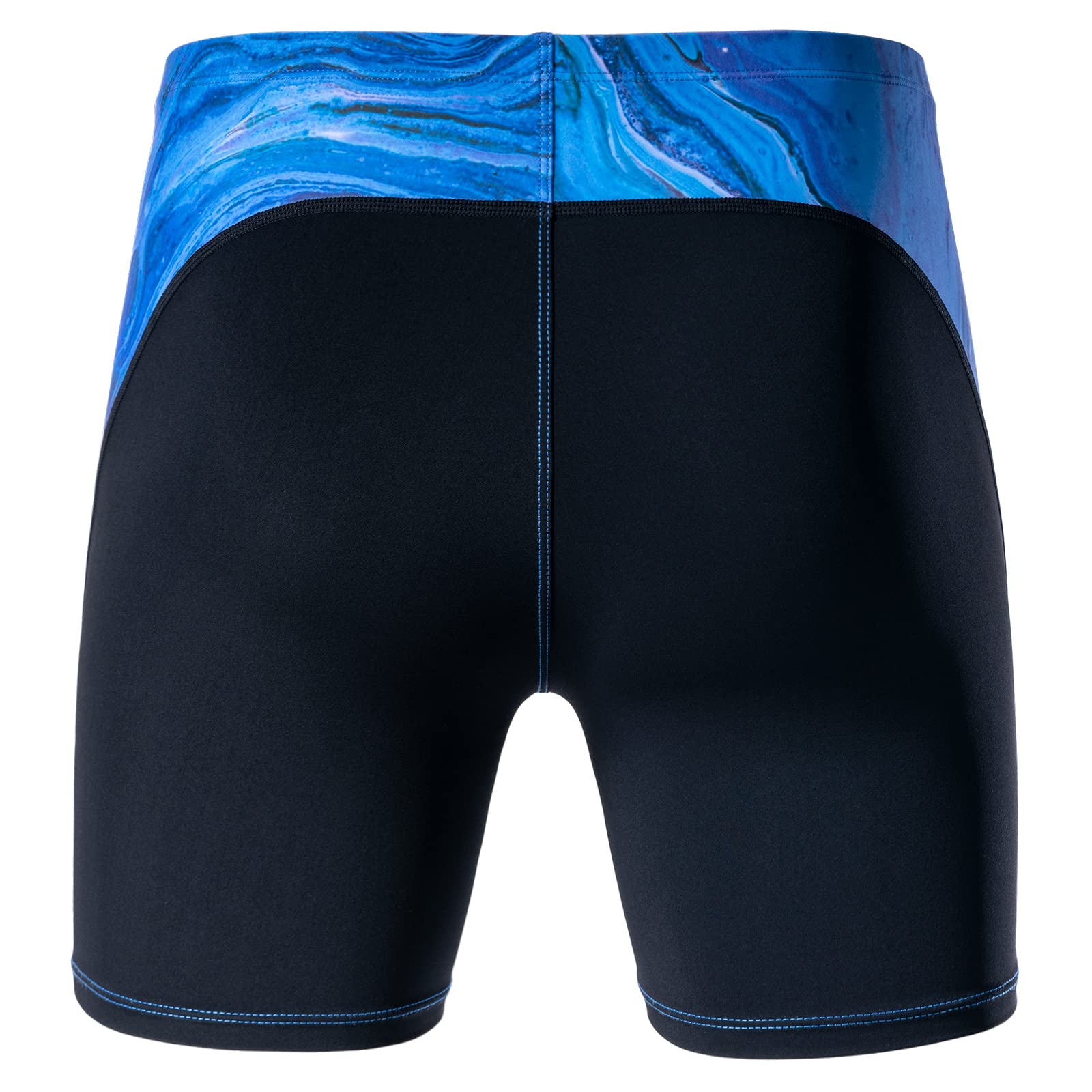 MY KILOMETRE Badehose Herren Kurz Jammer - Schnelltrocknende UV-Schutz Schwimmhose mit Tunnelzug für Training Wettkampf