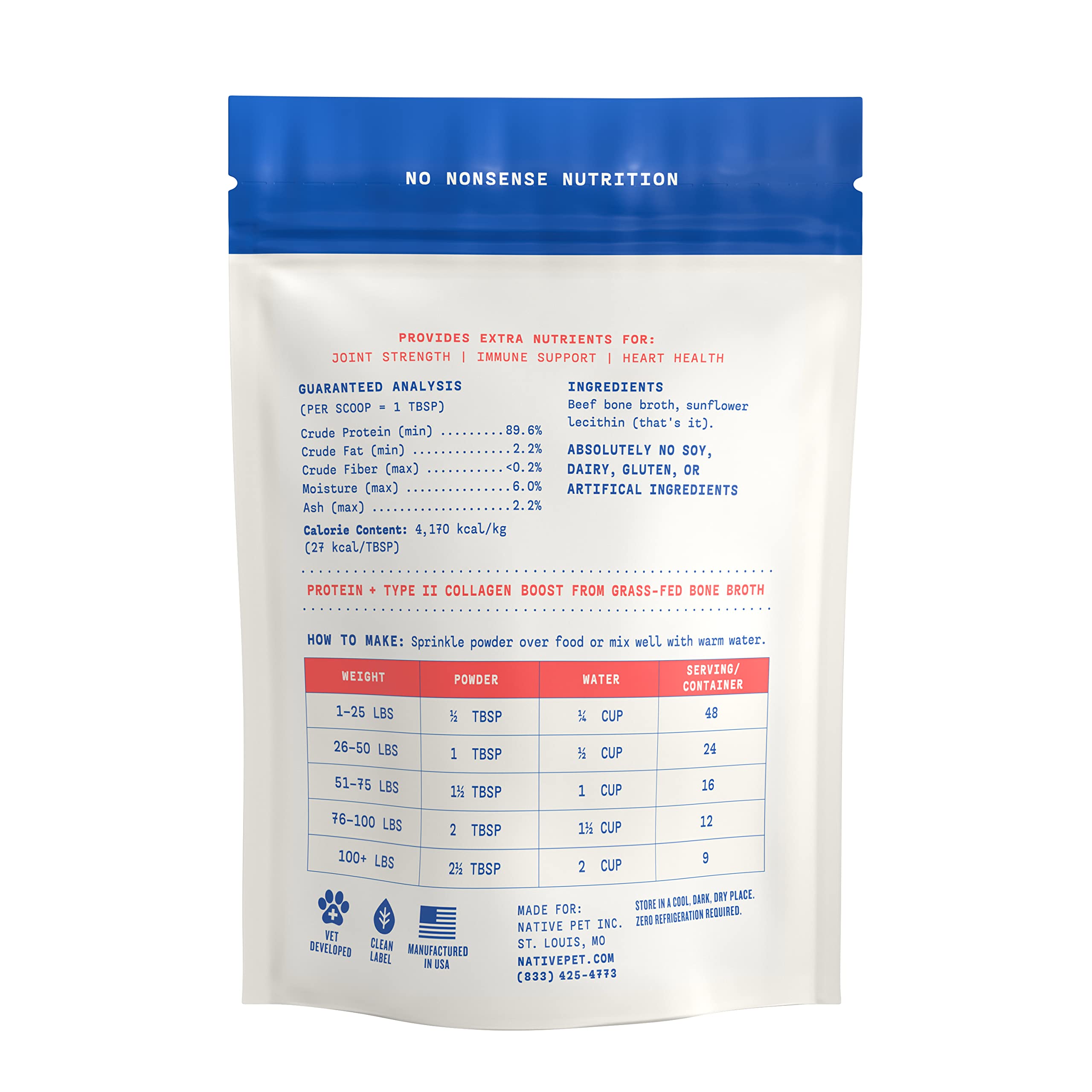 Native Pet Bone Broth for Dogs & Cat Broth Bundle Chicken & Beef