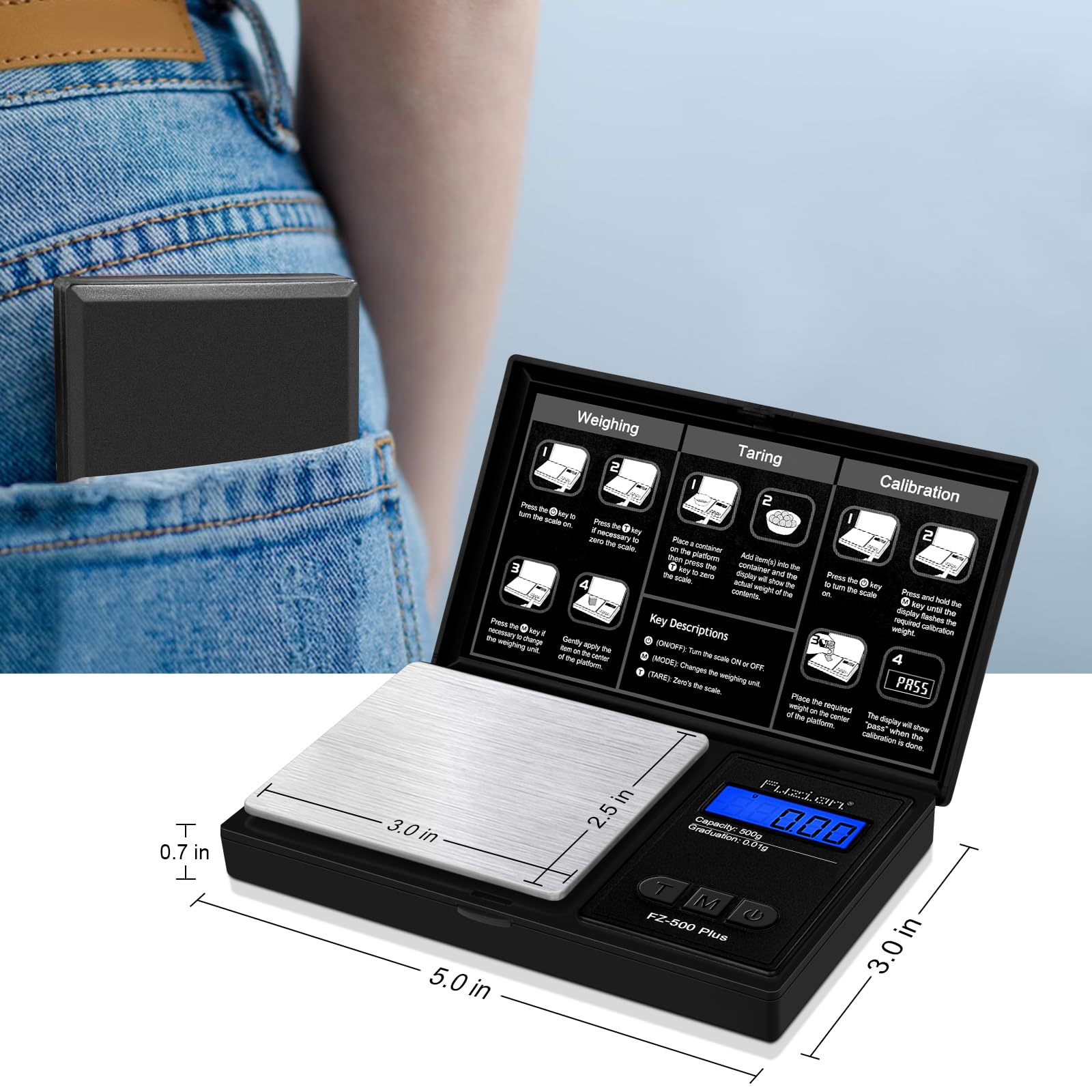 Garnen Gram Scale Digital 500g/0.01g Precision, Jewelry Scale Digital - View #2