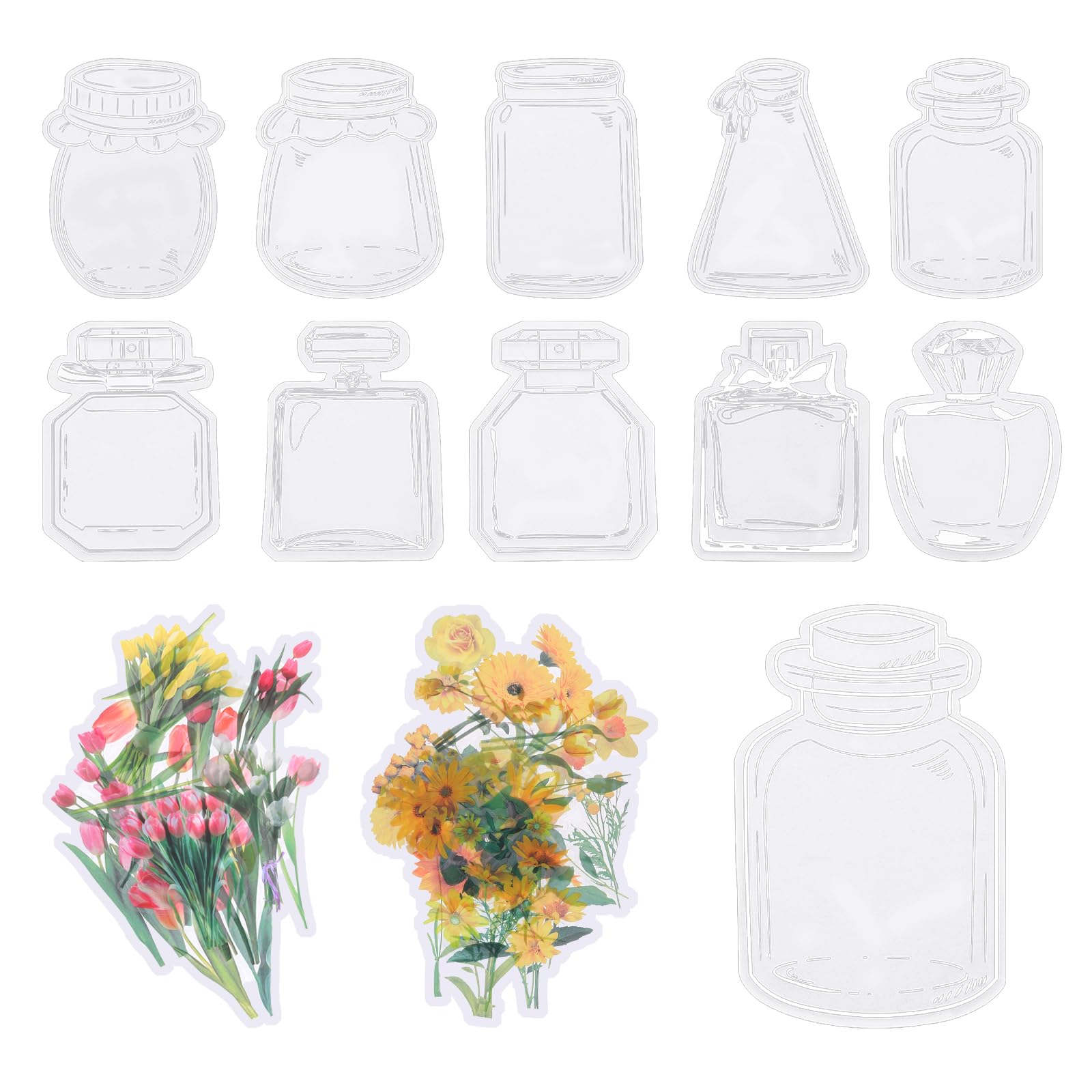 PATIKIL Transparent Dried Flower Bookmarks