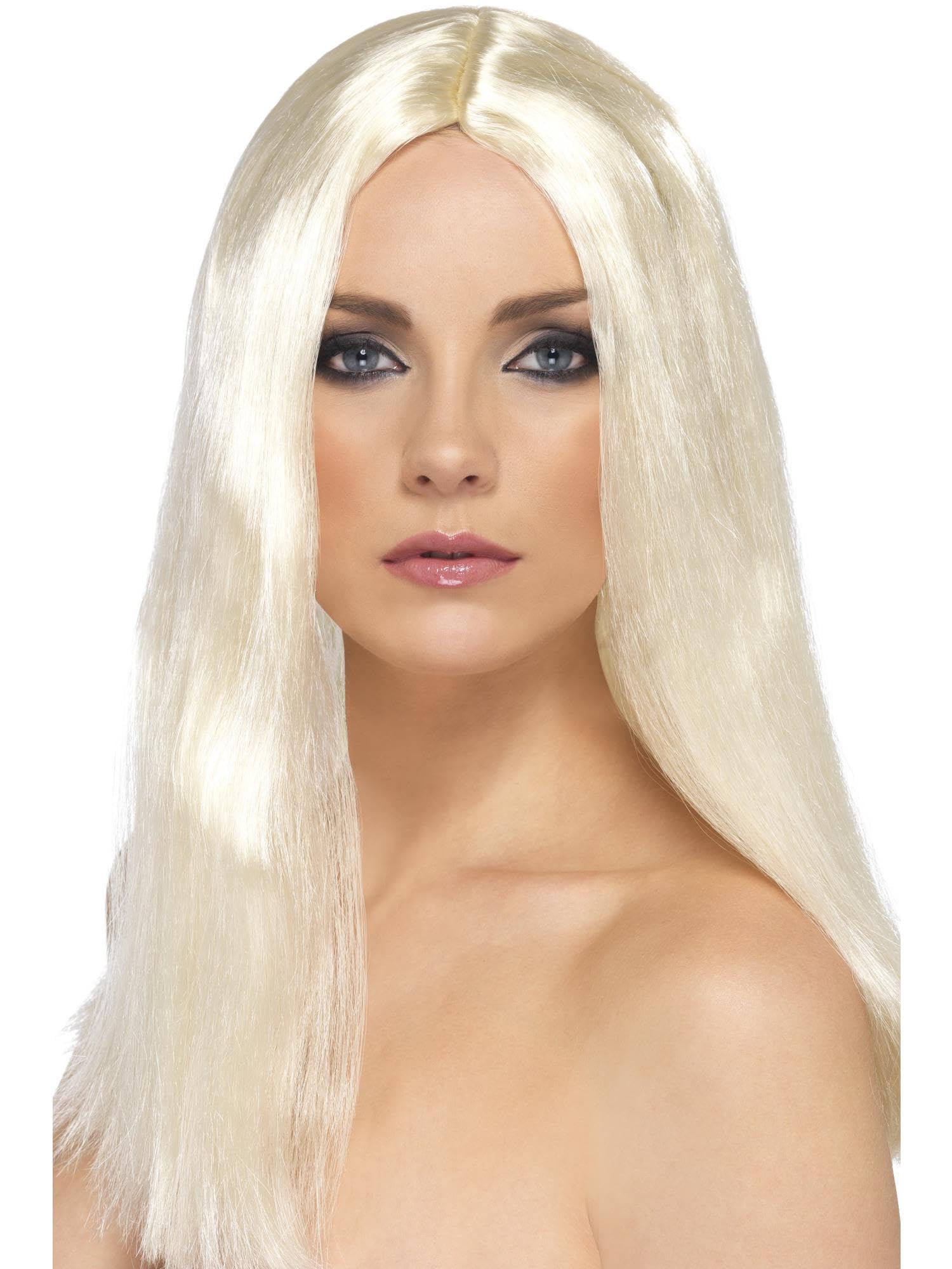 Smiffy's Star Style Blonde Wig, 44Cm - Wig Blonde Star Style Ladies Long Fancy Dress Straight Not,Specified