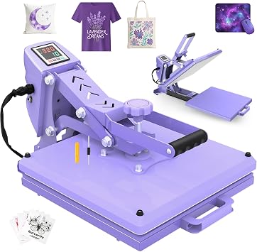 AKEYDIY 15x15 Heat Press Machine Slide Out Clamshell for T-Shirts, Industrial-Quality T-Shirt Press, Vinyl Heat Press, Digital Sublimation for T Shirt, Pillows, Bag, Mats