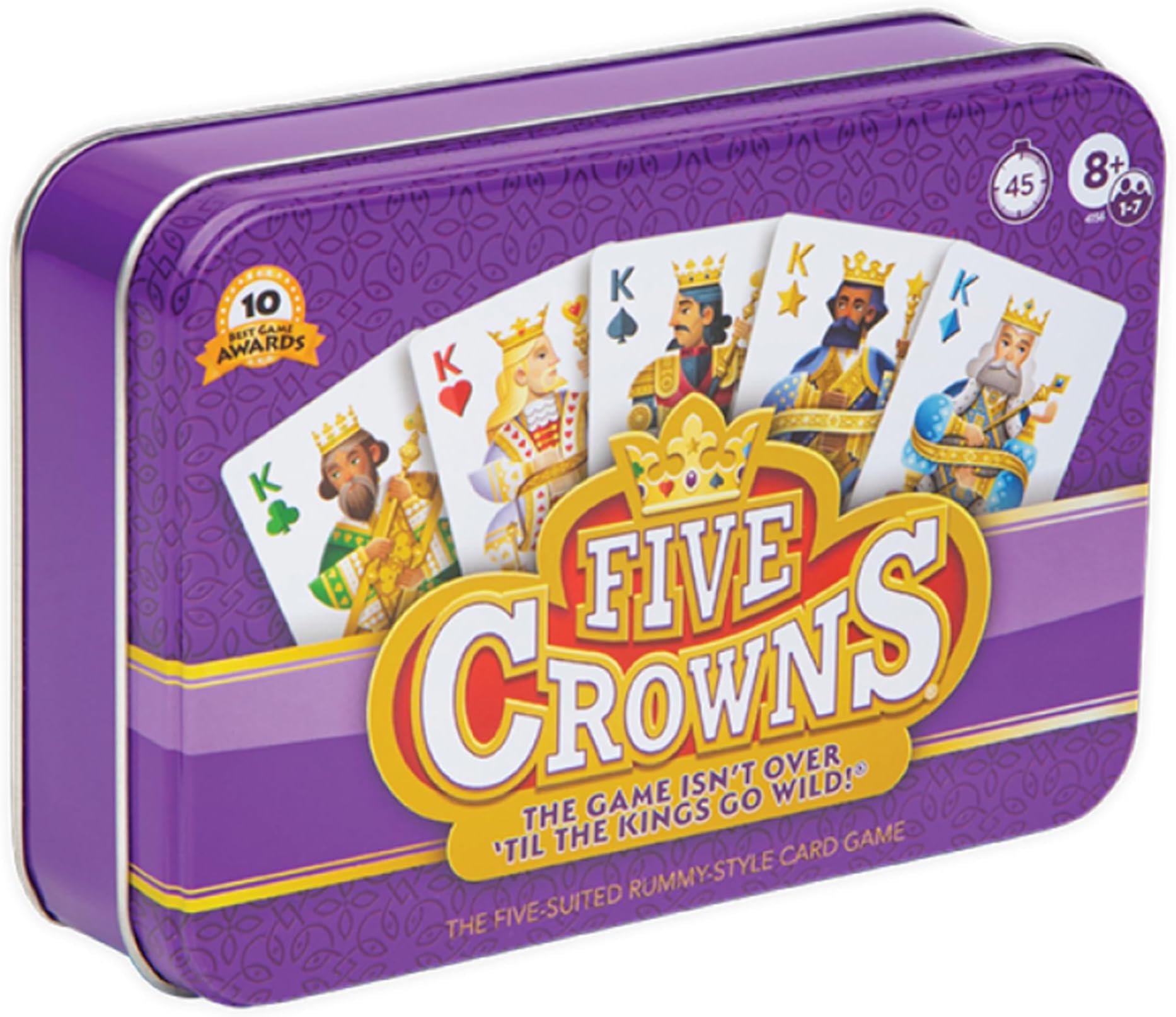 PlayMonster Five Crowns Collectible Tin – Card Game for Kids and Adults, Fami...