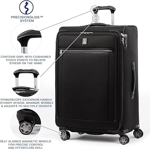 Miniatura 2 de Travelpro Platinum Elite-Softside - Maletas expansible con ruedas giratorias, Negro shadow), 409186901