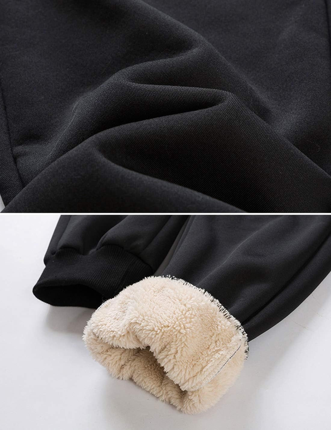 ZGZZ7 Men's Winter Warm Fleece Pants Sherpa Lined Sweatpants Active Thermal Running Joggers Pants - Image 2