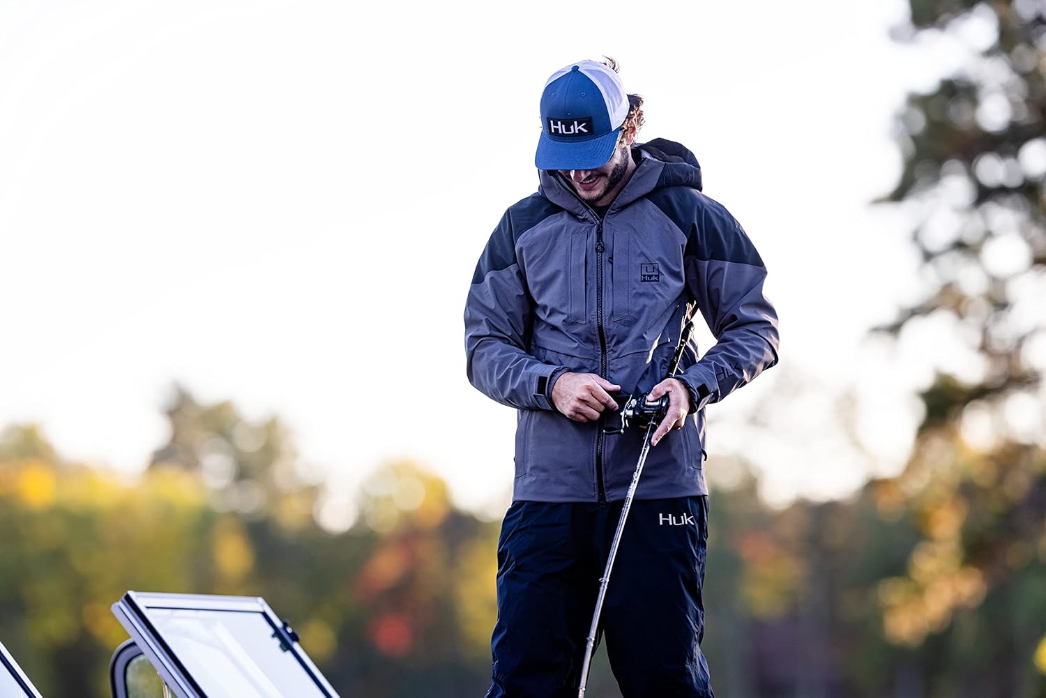 Miniatura 5 de HUK Icon X Superior Shell de 3 l para hombre chaqueta con capucha impermeable y resistente al viento