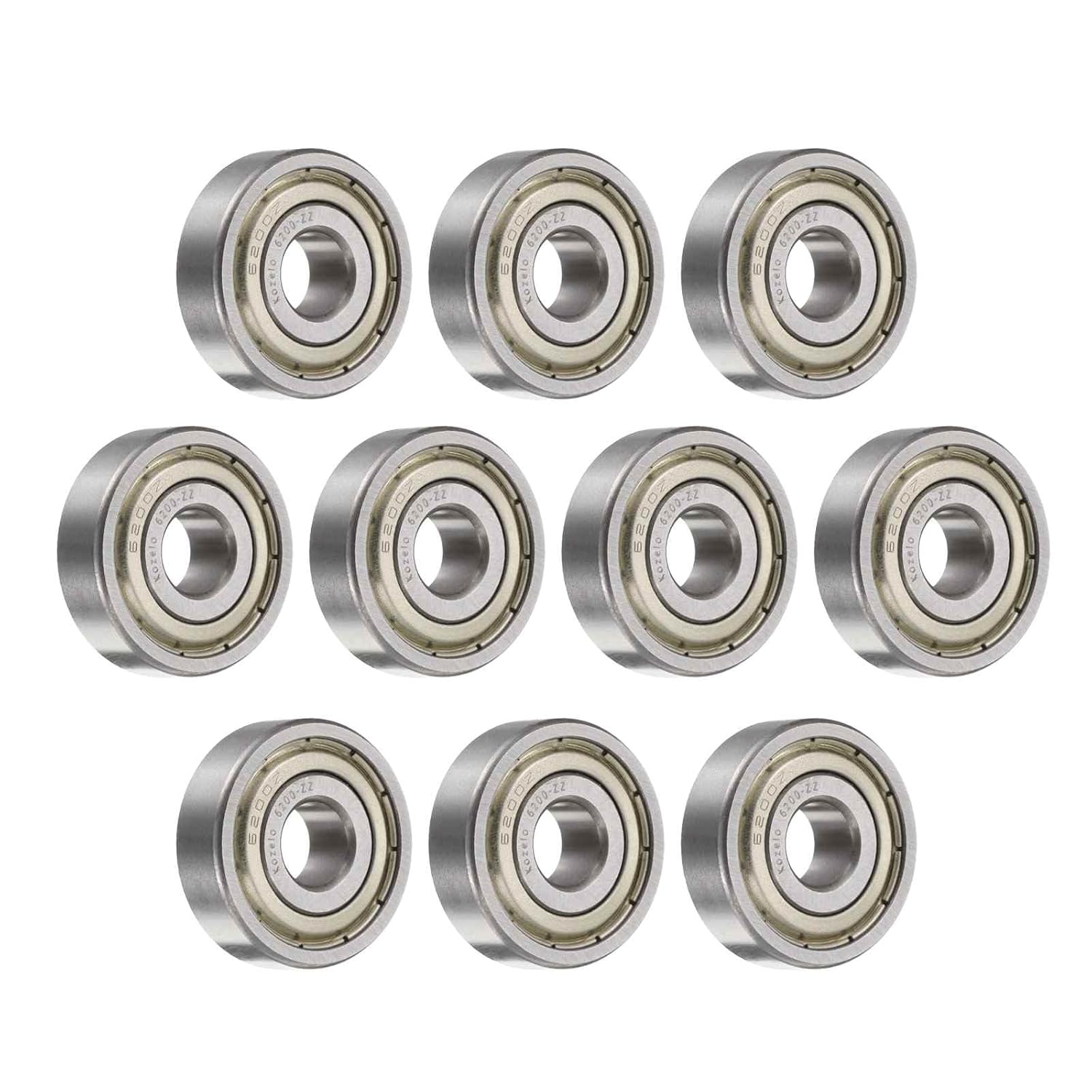 10pcs 6204-ZZ Deep Groove Ball Bearings - [14x47x20mm, Double Metal Shielded] Chrome Steel Bearing for Electric Motor Precision Equipment | P0 (ABEC1)
