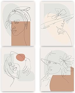 29 Modern Home Bar Decor Ideas With Sleek Finishes 23 XZMBQ Minimalist Line Wall Art Prints Set of 4 - Minimalist Abstract Pos...