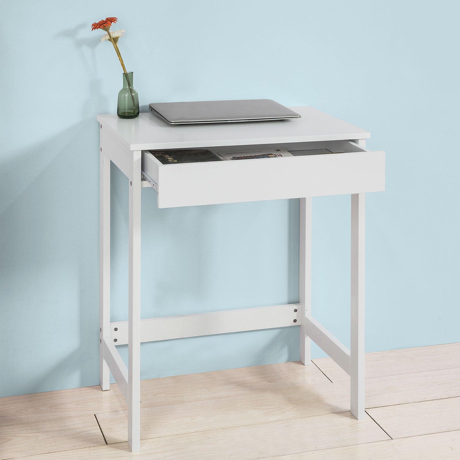 Haotian FWT43-W, White Computer Desk Workstation Writing Desk Children Teenagers Desk