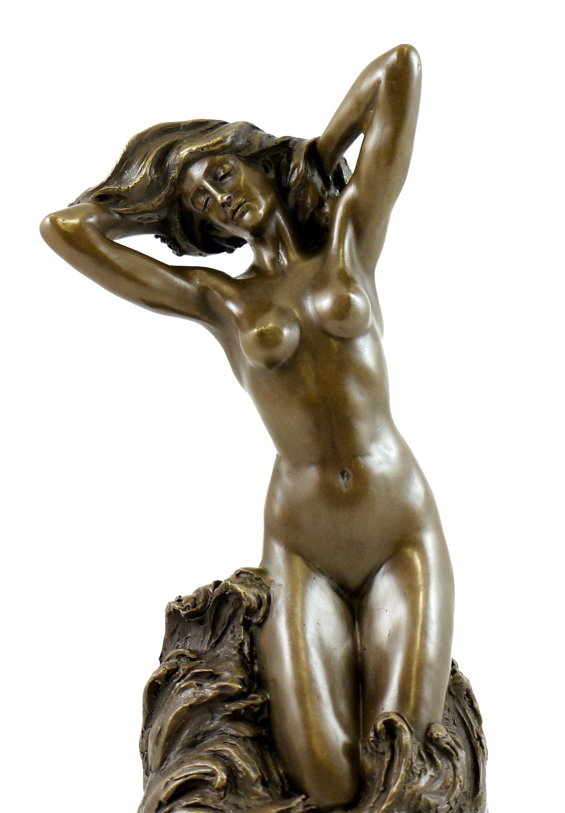 Kunst & Ambiente - Baigneuse (1880) / Frauenakt - signiert - Auguste Rodin Skulpturen Kaufen - Deko Figuren - Erotik Büste - Nackte Frau edel - Wohndeko in Bronze