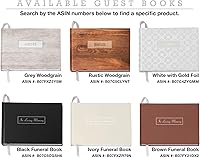 Vista 5 de Global Printed Products Libro de visitas funerarias, 9"x7", negro