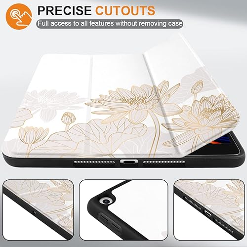 Miniatura 2 de DONGKE Funda compatible con iPad de 10.2 pulgadas 2021 2020 2019 iPad de 987 generación con soporte para lápices, funda protectora delgada con parte