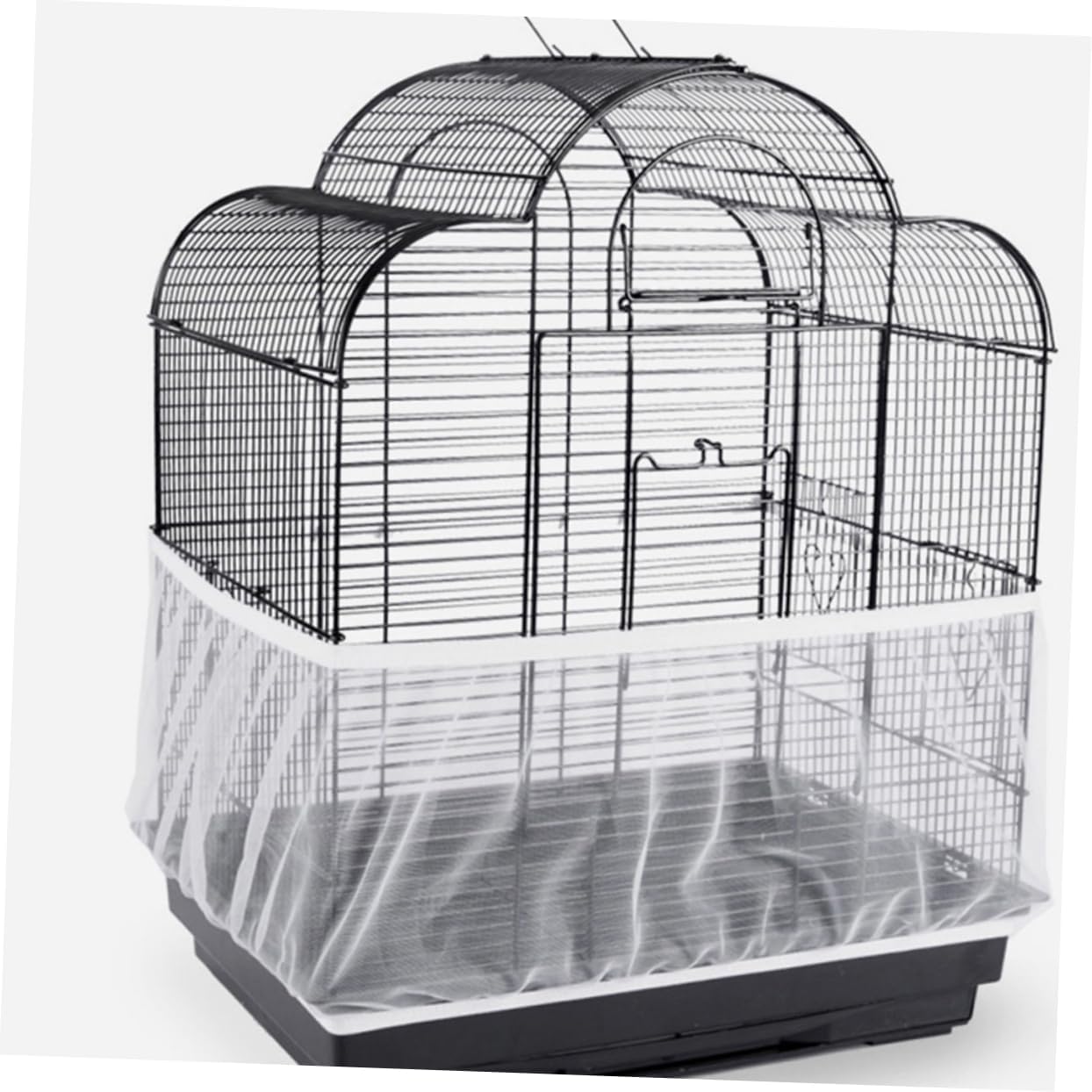 Cage Stretchy Mesh Cover for Bird Enclosures Adjustable for Parrots Dust and Debris Barrier Easy Install for Various Birdcage Reusable Parakeet Accessories