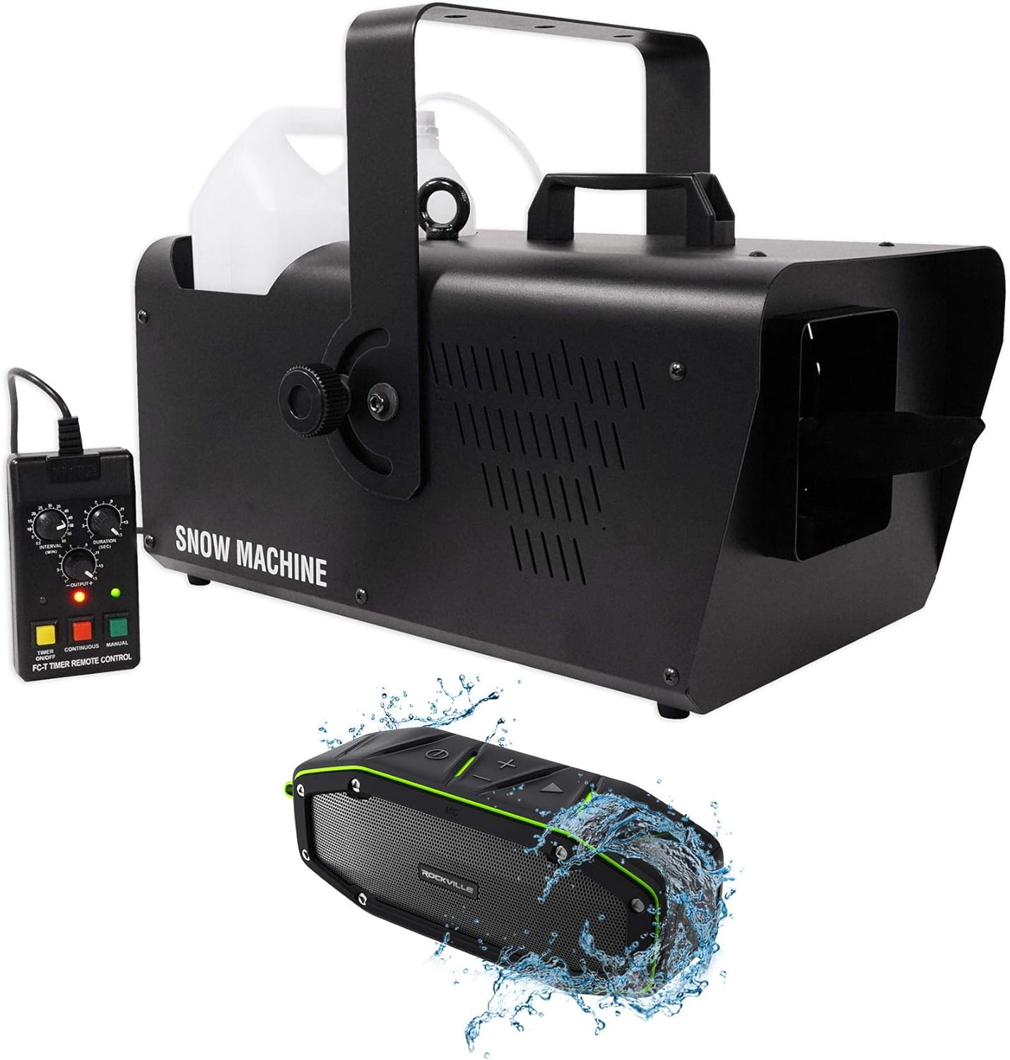 Chauvet DJ SM 250 Portable DMX Snow Machine w/ Timer Remote SM250 + Free Speaker