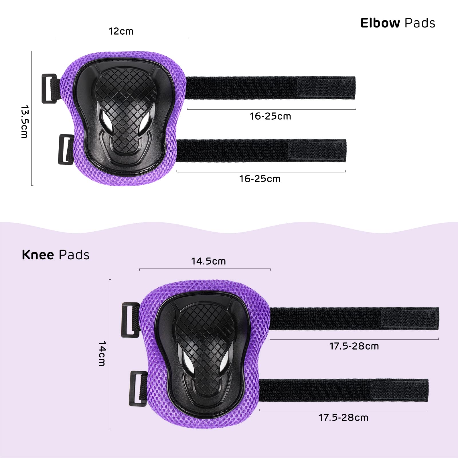 Kinder Skaterhelm mit Schützer Fahrrad Helme inliner Schutzausrüstung Kinder Protektoren Set für inliner Skateboard Fahrrad Rollschuhe 54-58cm Kopfumfang