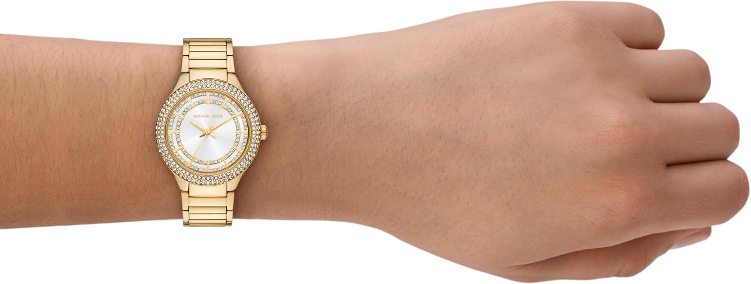 Michael Kors Women's Sylvia Three-Hand Gold-Tone Stainless Steel Bracelet Watch (Model: MK4941) - Image 2