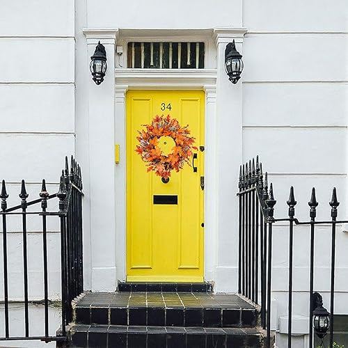 Miniatura 9 de Decoraciones de Acción de Gracias para el hogar, coronas de puerta de cosecha, coronas de otoño para puerta delantera, decoración de otoño al aire